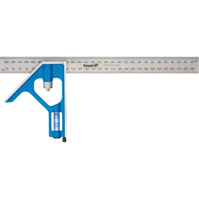 True Blue® Combination Square, 12" L, Stainless Steel, Plain 1