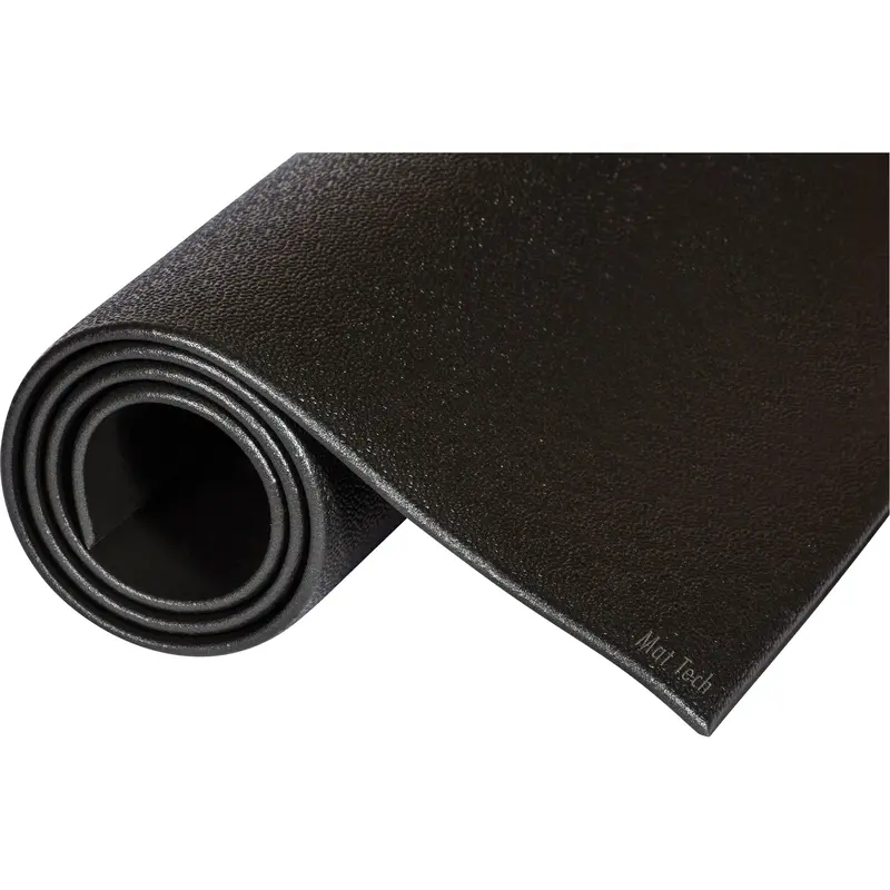 Tuff-Spun® Mats, Pebbled, 3' X 12' X 3/8", Black, Pvc Sponge 1