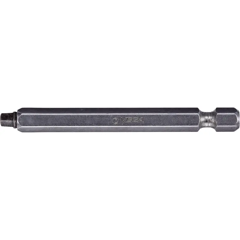 Two-Piece Construction Power Bit, Square, #1 Tip, 1/4" Drive Size, 2" Length 1
