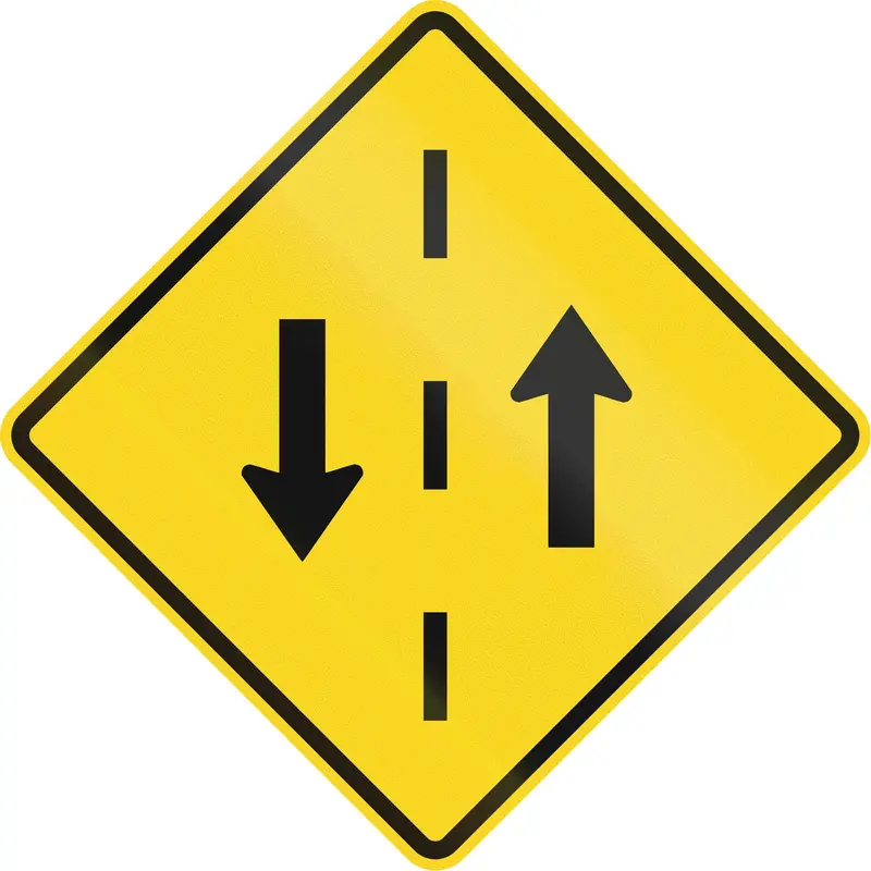 Two-Way Traffic Sign, 24" X 24", Aluminum, English 1