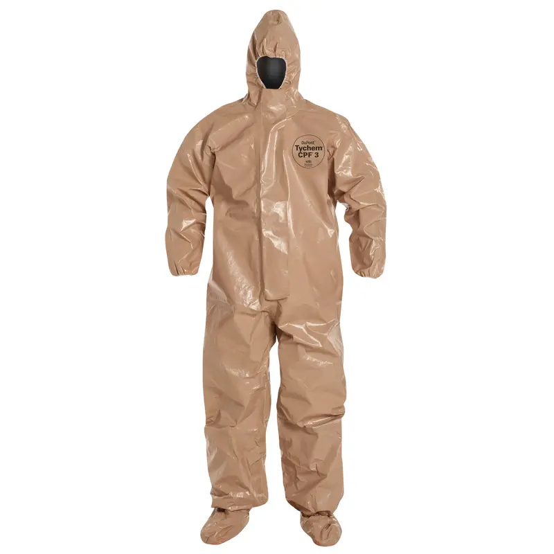 Tychem® 5000 Protective Hooded Coveralls, Large, Brown 1