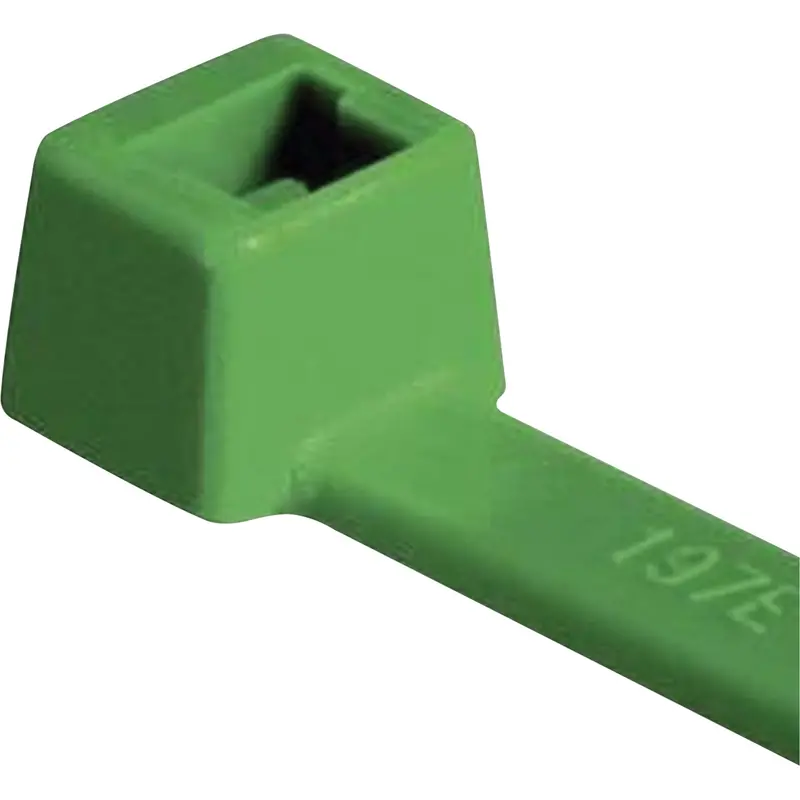 Ul Rated Pa66 Cable Ties, 4" Long, 18 Lbs. Tensile Strength, Green 1