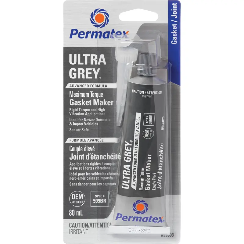 Ultra Grey® Gasket Maker, Tube, 80 Ml, -54°C - 260°C/-65°F - 500°F 1