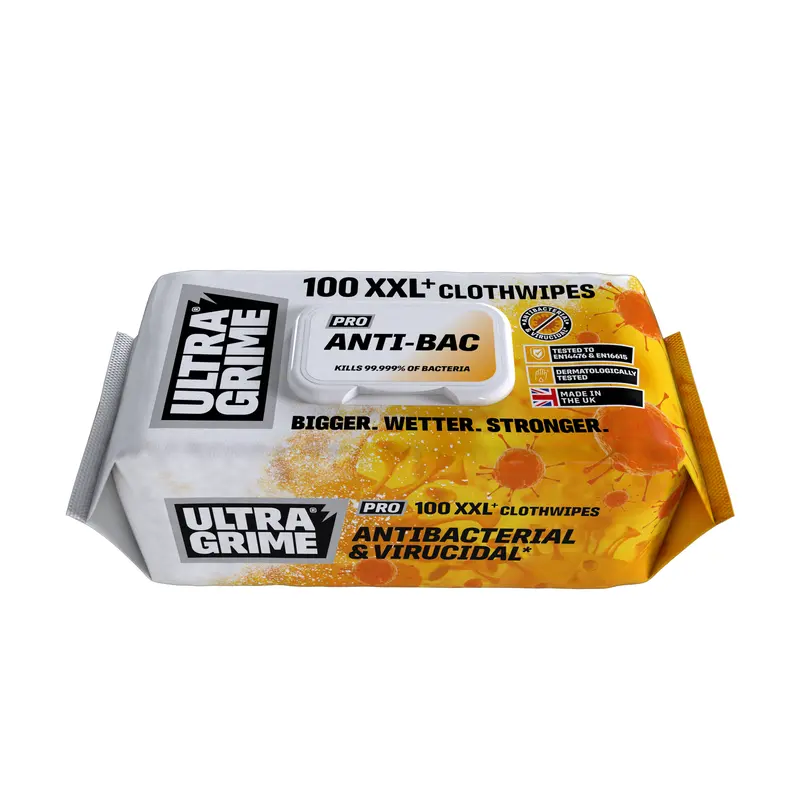 Ultragrime Pro Antibac Xxl+ Clothwipes 100Pk 1