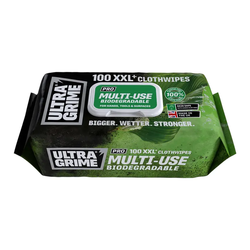 Ultragrime Pro Multiuse-Bio Xxl+ Clothwipes 100Pk 1