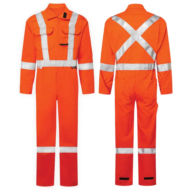 Ultrasoft® 7 Oz. High-Visibility Deluxe Coveralls, Size 40, Orange 1