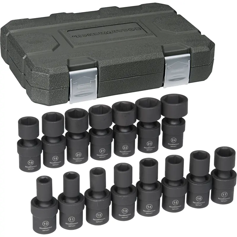 Universal Socket Set, 13 Pcs, Impact, 1/2" Drive Size 1