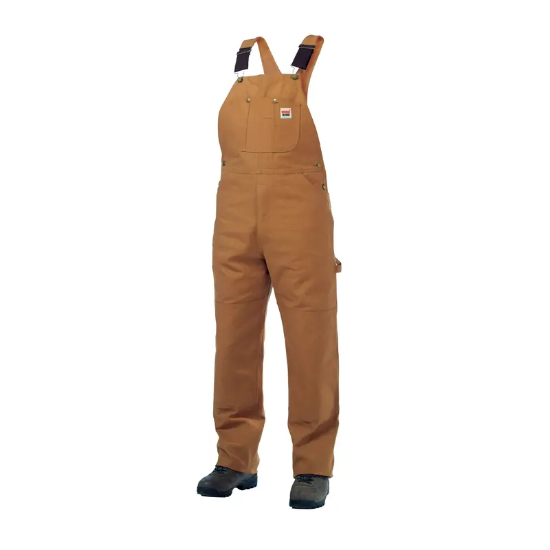 Unlined Duck Overalls, Men's, Large, Brown 1