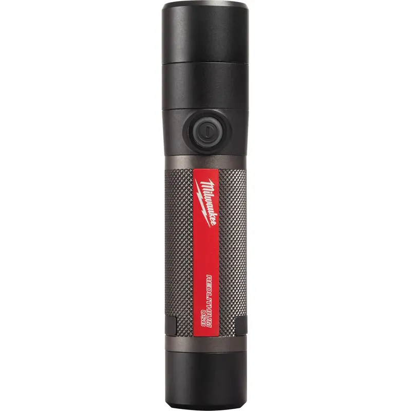 Usb Compatible Compact Flashlight, Led, 800 Lumens, Rechargeable Batteries 1