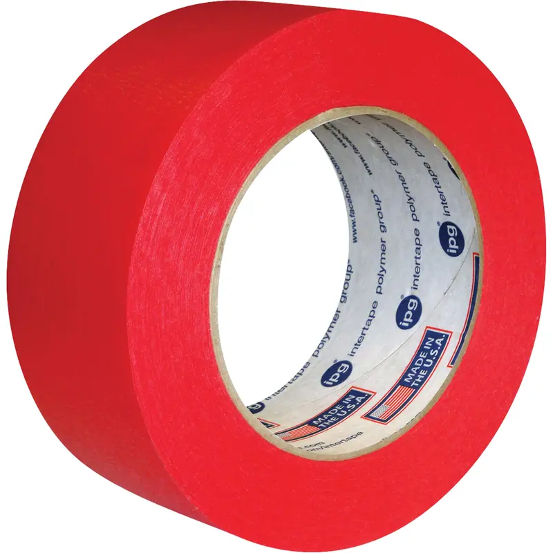 Utility Grade Coloured Masking Tape, 18 Mm (3/4") X 55 M (180'), Red 1