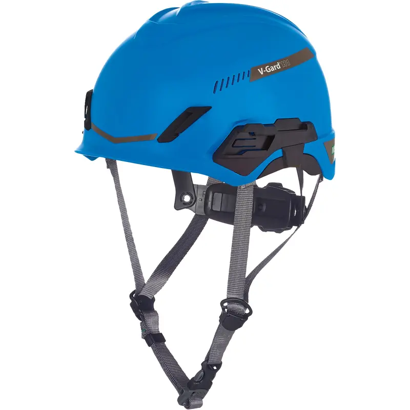 V-Gard® H1 Safety Helmet, Vented, Ratchet, Blue 1