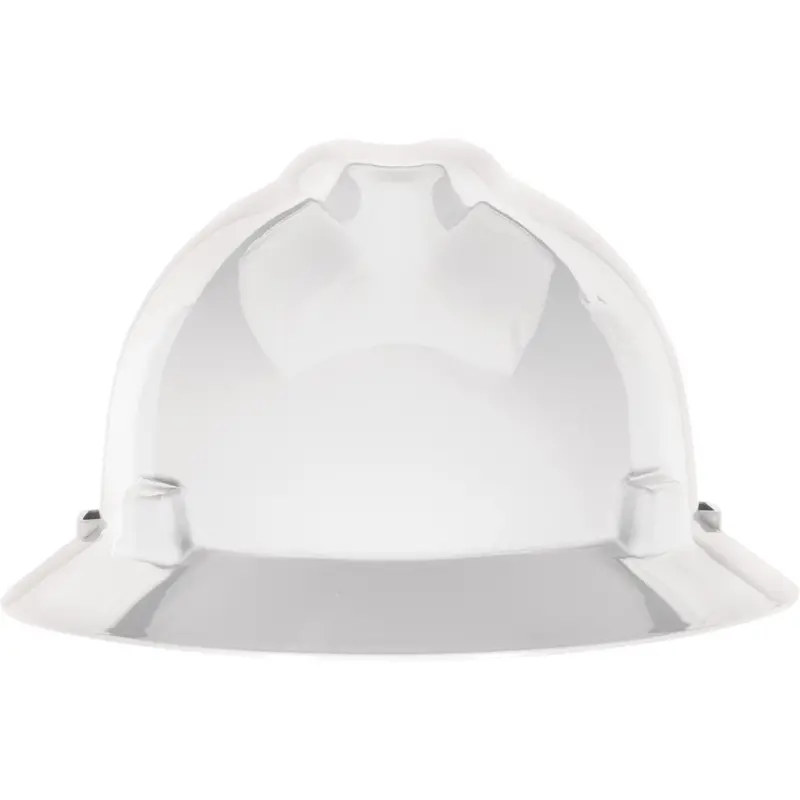 V-Gard® Slotted Full-Brim Hardhat, Quick-Slide Suspension, White 1