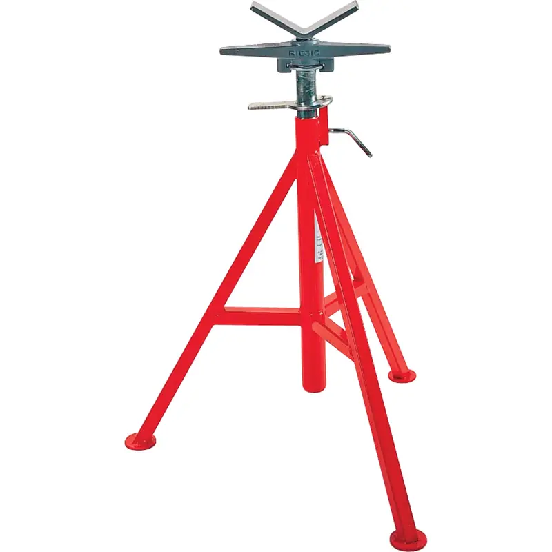 V Head High Pipe Stand #Vj-99, 71-132 Cm Height Adjustment, 12" Max. Pipe Capacity, 2500 Lbs. Max. Weight Capacity 1