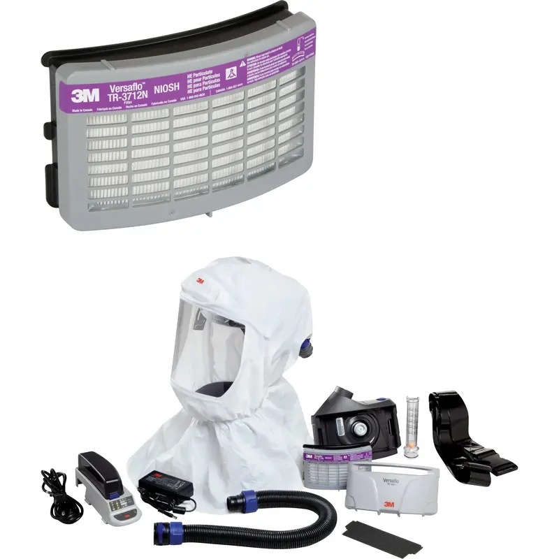 Versaflo™ Easy Clean Papr Kit, Loose Fitting Hood & Faceshield, Lithium-Ion Battery 1