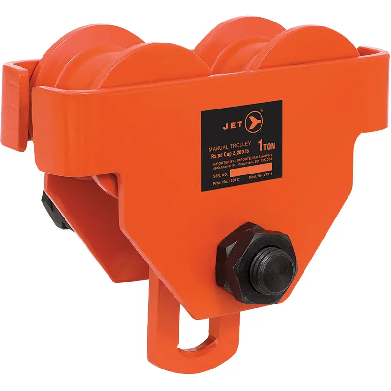Vpt-1 Vbt Series Manual Trolley, 2000 Lbs. (1 Tons) 1