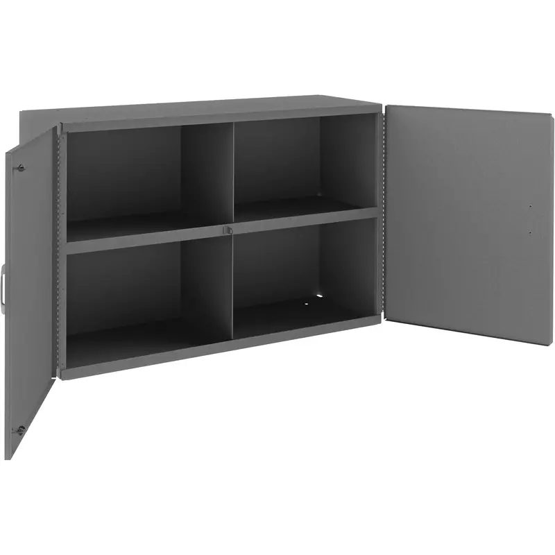 Wall-Mountable Cabinet, 24" H X 33-13/16" W X 12-3/8" D, 1 Shelves, Steel, Grey 1