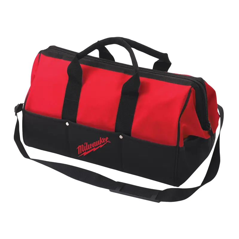 Water-Resistant Contractor Tool Bag, Polyester, 1 Pockets, Red 1