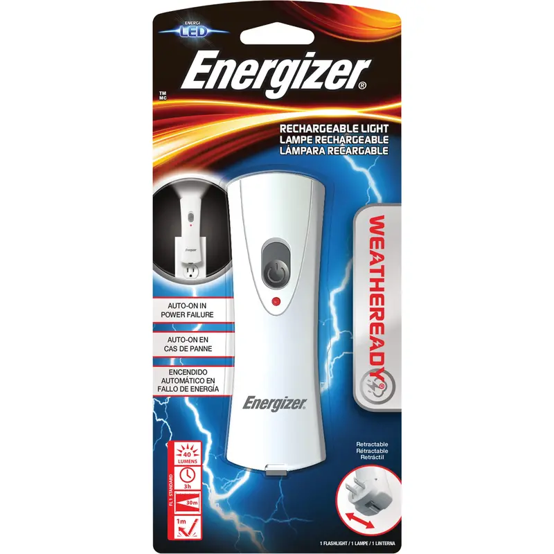 Weatheready® Flashlight, Led, 40 Lumens, Rechargeable Batteries 1