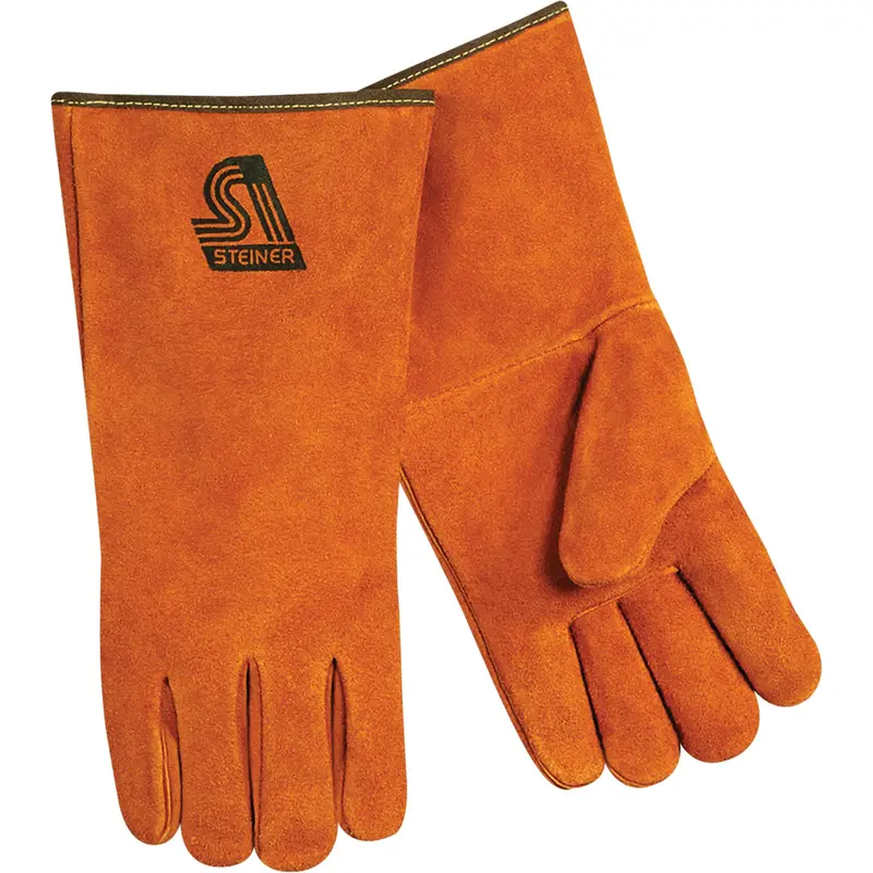 Welding Gloves, Split Cowhide, Size Small 1