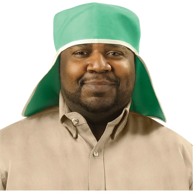Weldlite™ Welding Cap With Neck Drape, One Size, Green 1