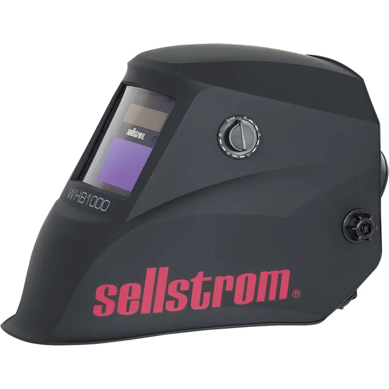 Whb1000 Advantage Series Adf Welding Helmet, 3.54" L X 1.57" W View Area, Black/Red 1