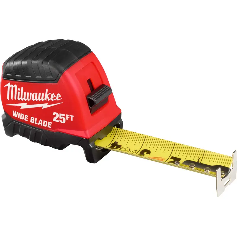 Wide Blade Tape Measure, 1-3/8" X 25' 1