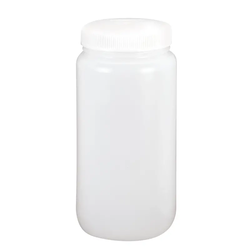 Wide-Mouth Bottles, Round, 1 Gal., Plastic 1