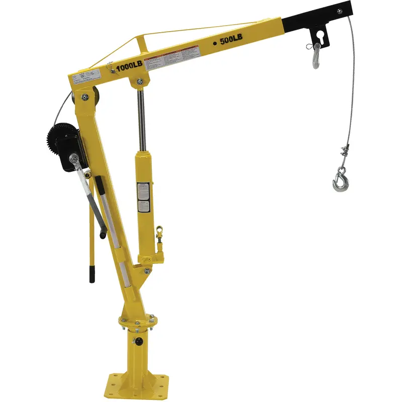 Winch Operated Truck Jib Crane, 500 Lbs. (0.25 Tons) Capacity, 102' Max. Clearance 1