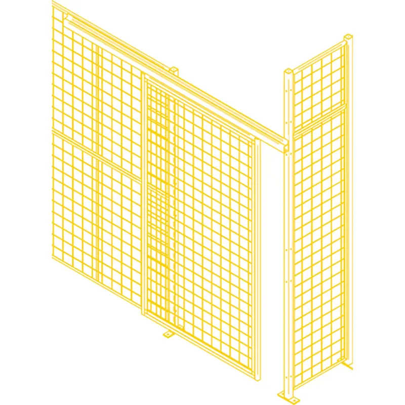 Wire Mesh Partition Components - Sliding Doors, 4' W X 8' H 1