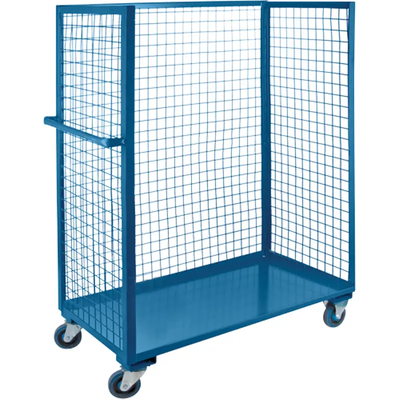 Wire Mesh Utility Cart, Steel, 24" X 63" X 48", 1200 Lbs. Capacity 1