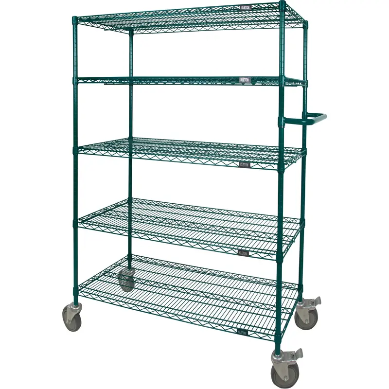 Wire Shelf Push Cart, Epoxy Finish, 60" X 69" X 24", 600 Lbs. Capacity 1