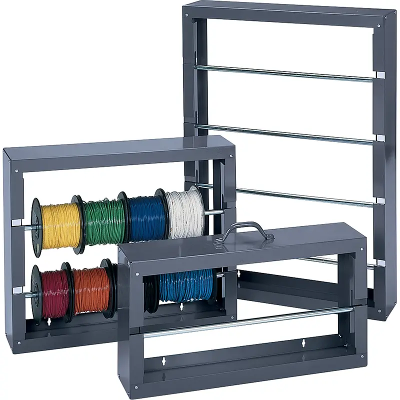 Wire Spool Rack - 2 Rod, Starter, 6" W X 26-1/8" D X 21-1/2" H 1