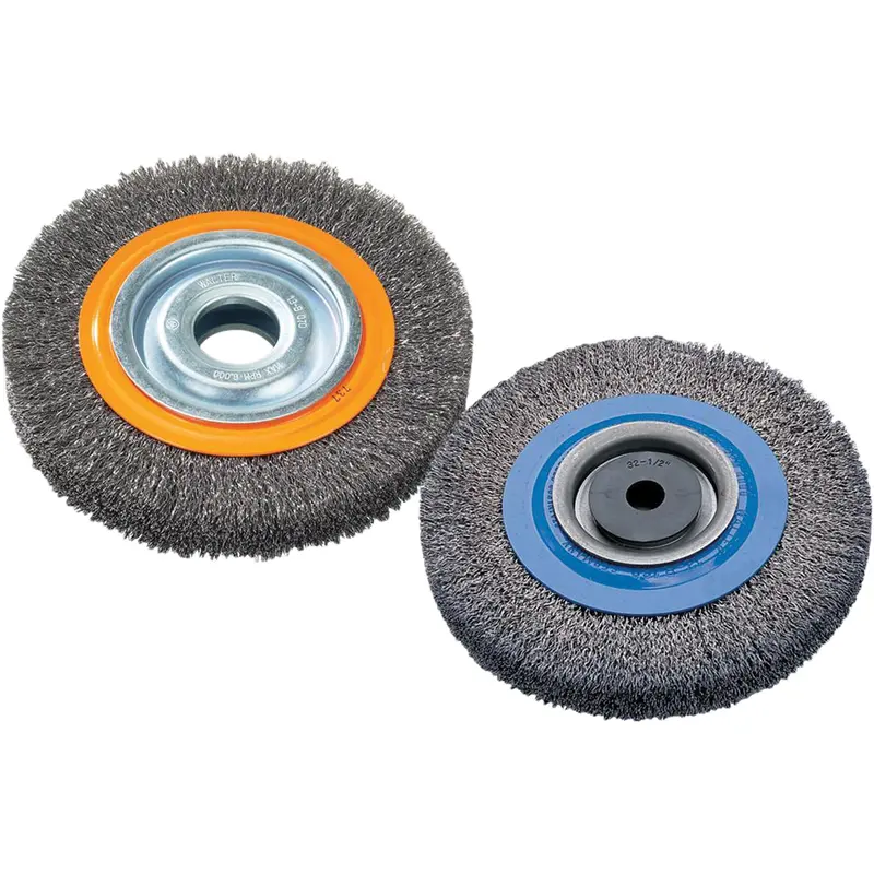 Wire Wheel Brush, 4" Dia., 0.118" Fill, 1/2" Arbor 1