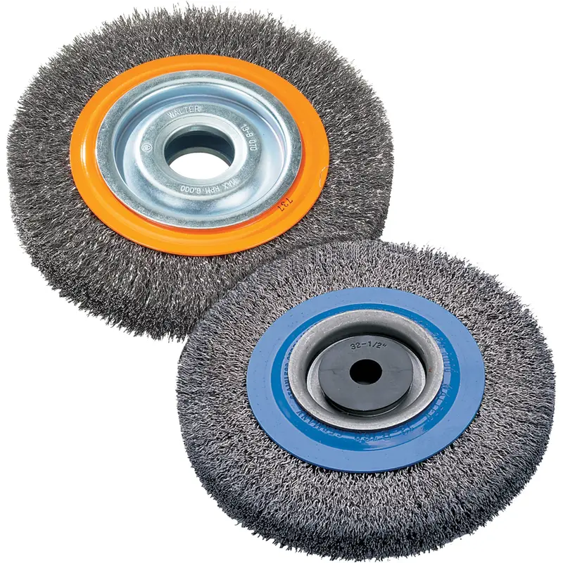 Wire Wheel Brush, 8" Dia., 0.118" Fill, 1-1/4" Arbor 1