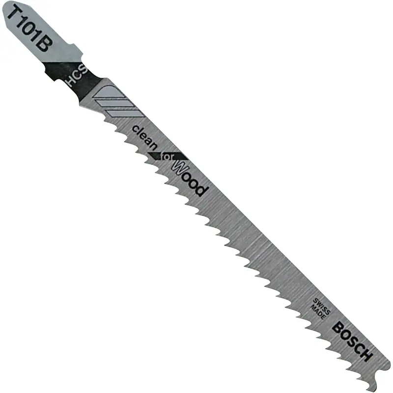 Wood Cutting Jigsaw Blade, High-Carbon Steel, T-Shank, 4" L, 10 Tpi 1