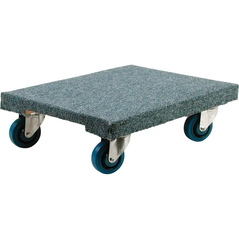 Wood Dollies - Heavy-Duty, Rubber Wheels, 1400 Lbs. Capacity, 18" W X 30" D X 7" H 1