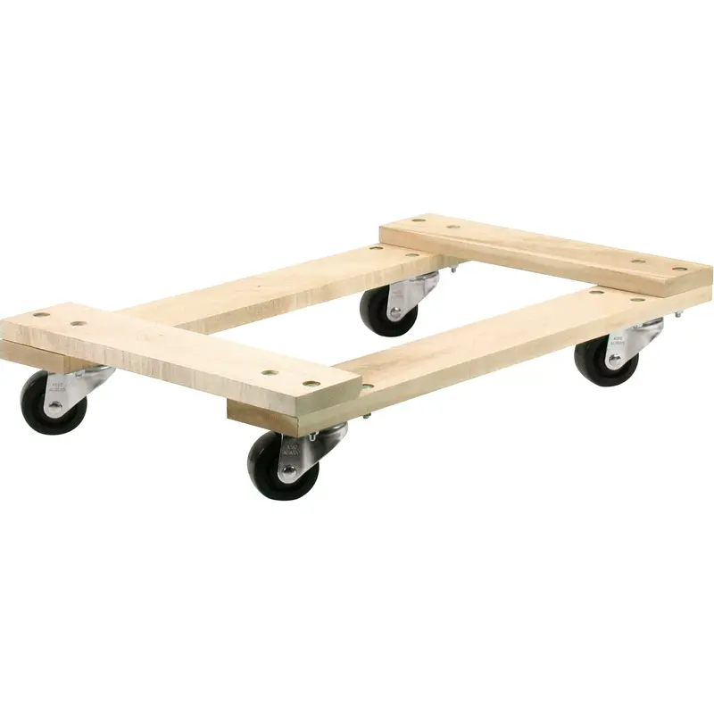 Wood Dollies - Medium-Duty, Polyolefin Wheels, 900 Lbs. Capacity, 18" W X 24" D X 7" H 1