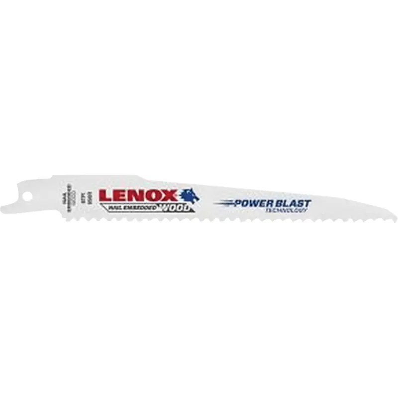 Wood Reciprocating Saw Blade, Bi-Metal, 6 Tpi, 6" L X 3/4" W 1