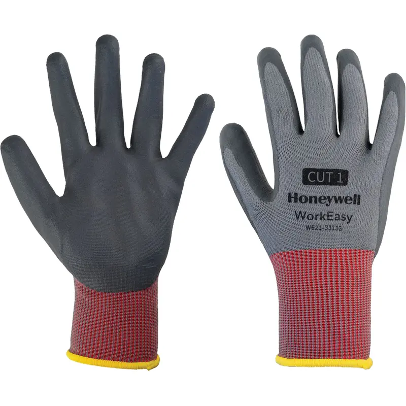 Workeasy Cut Protective Gloves, Size 6/X-Small, 13 Gauge, Foam Nitrile Coated, Polyester Shell, En 388 Level 1 1