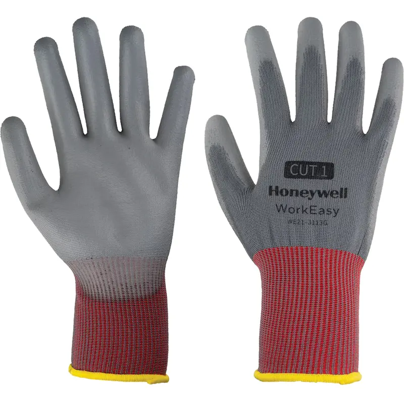 Workeasy Cut Protective Gloves, Size X-Large/10, 13 Gauge, Polyurethane Coated, Polyester Shell, En 388 Level 1 1