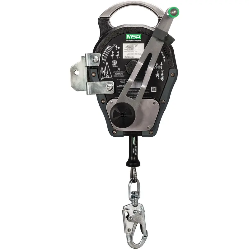 Workman™ Rescuer, 50', 1 Leg, Stainless Steel Cable, Snap Hook Harness Connector, Built-In Anchor 1