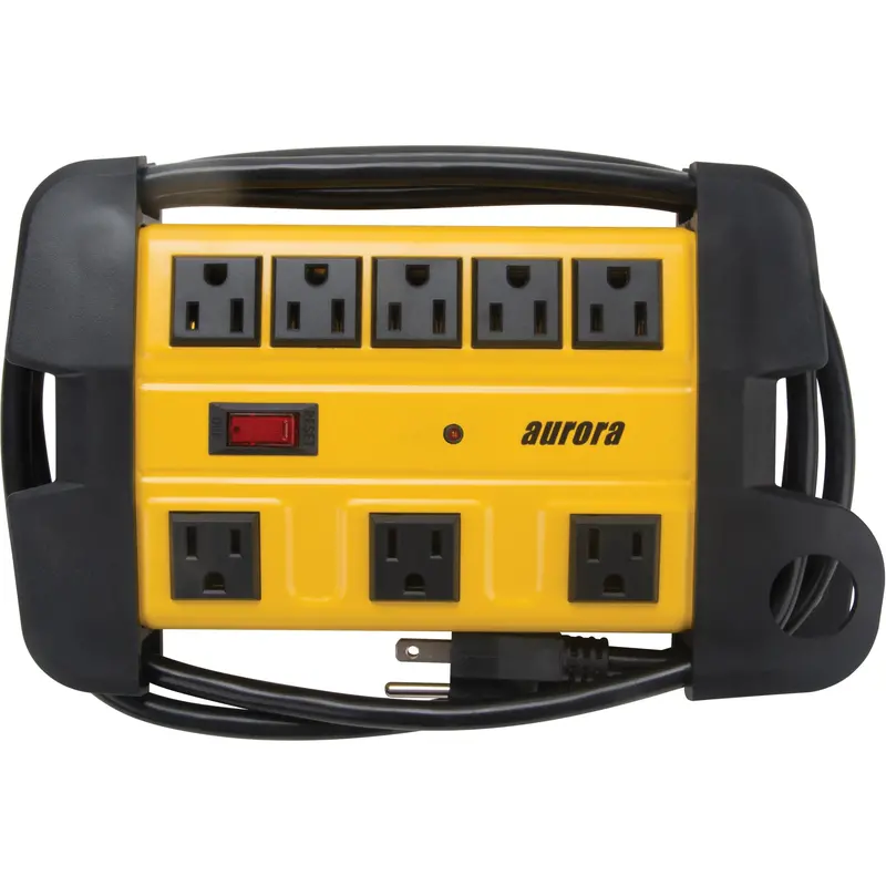 Workshop Surge Protector Power Strip, 8 Outlets, 1350 J, 1875 W, 6' Cord 1