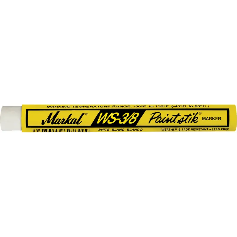 Ws-3/8 Paintstik® Paint Marker, Solid Stick, White 1