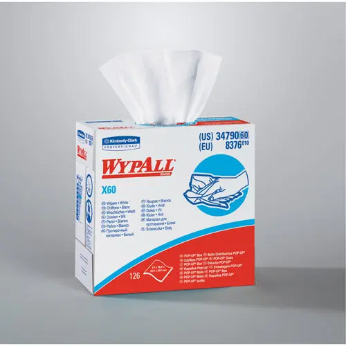 Wypall® X60 Wipers, All-Purpose, 16-3/4" L X 8-3/8" W 1