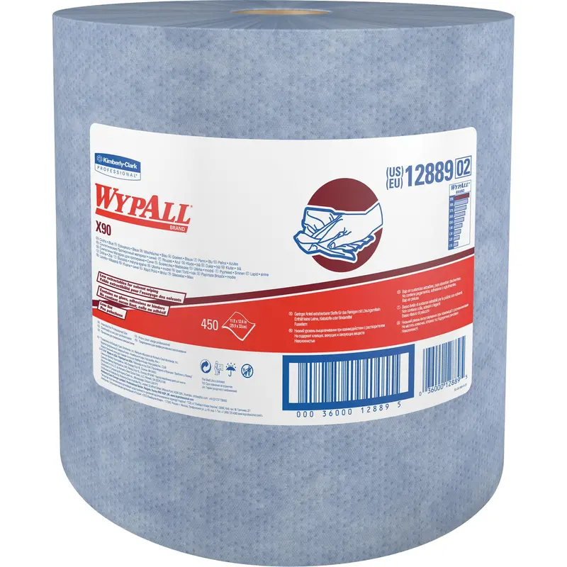X90 Jumbo Roll Wipers, Heavy-Duty, 12-1/5" L X 12-2/5" W 1
