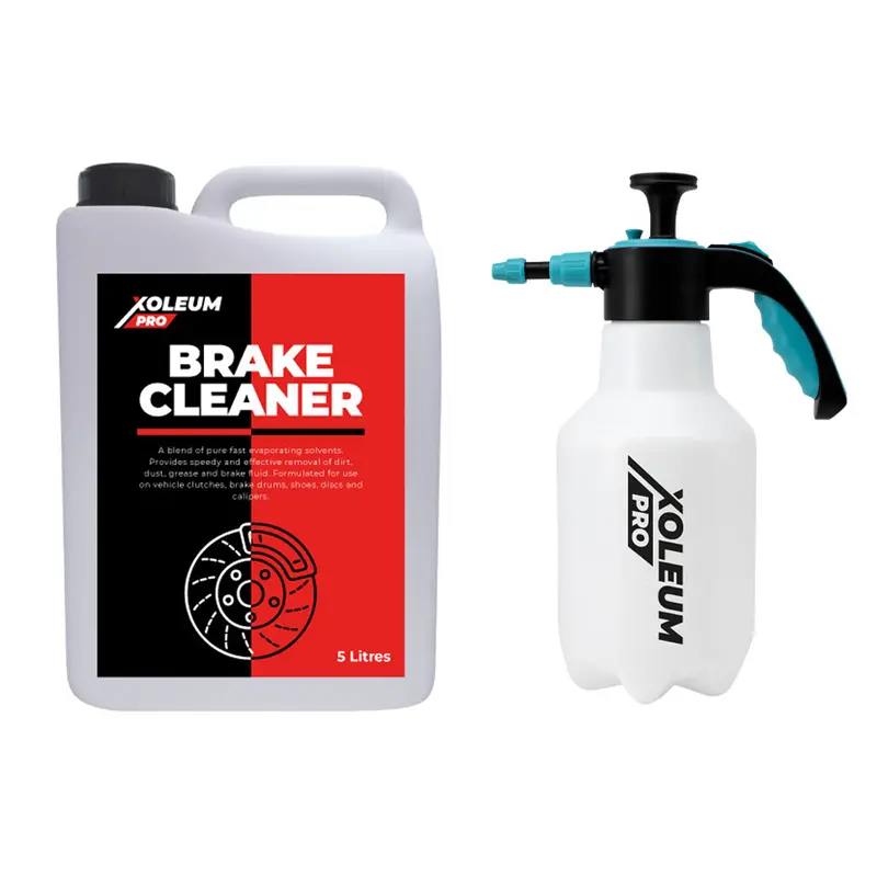 Xoleum Brake Cleaner 5 Litre & Heavy Duty Solvents Pump Sprayer 2L Set 1