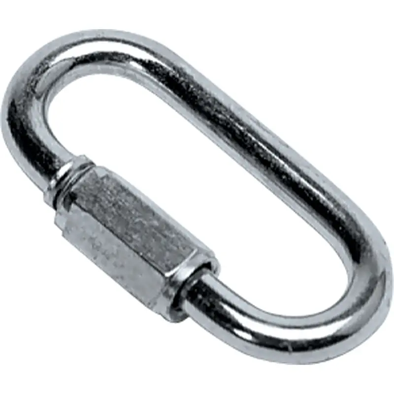 Zinc-Plated Quick Link, 880 Lbs. (0.44 Tons), 1/4" 1