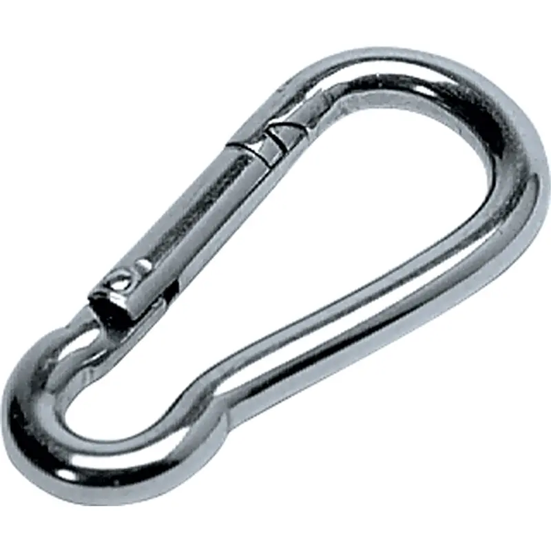 Zinc Plated Snap Hook, 770 Lbs. (0.385 Tons) Working Load Limit, 3/8" Size, 5/8" Eye 1