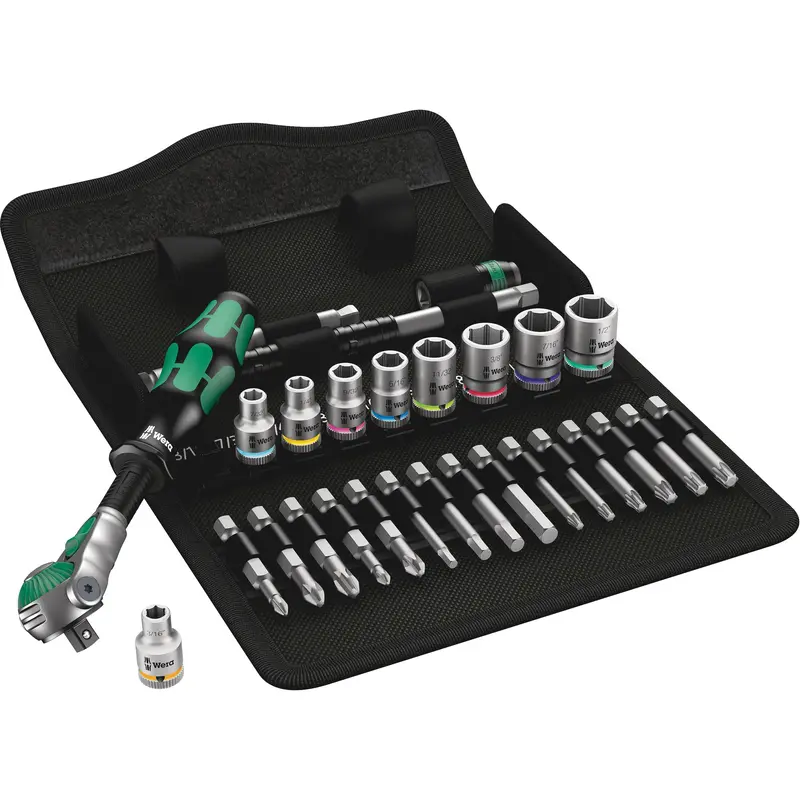 Zyklop Imperial Speed Ratchet Set, 28 Pcs, 1/4" Drive Size 1
