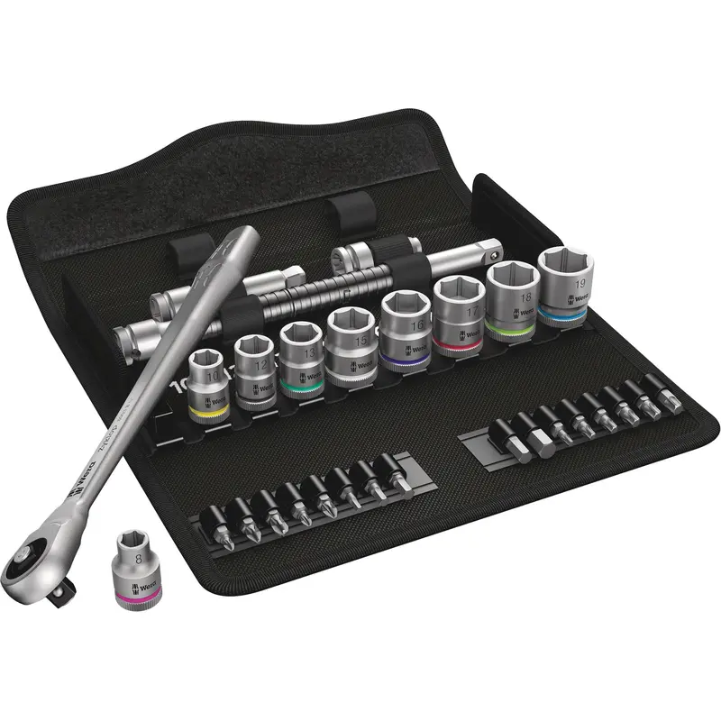 Zyklop Metric Metal Ratchet Set, 29 Pcs, 3/8" Drive Size 1